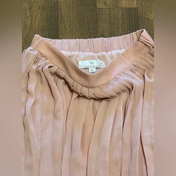 Elegant Pink Pleated Skirt - Picture 2 of 8